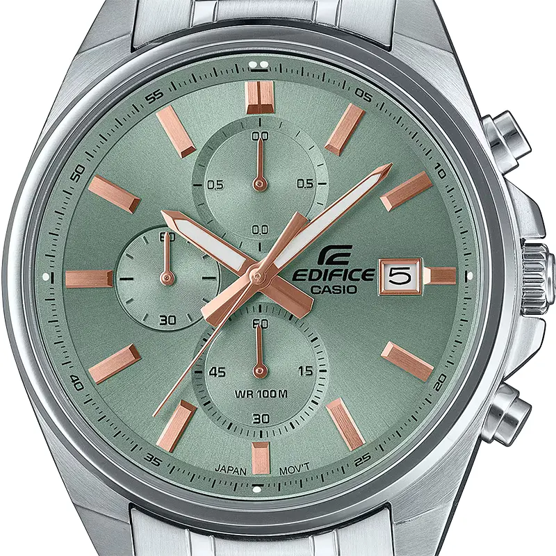 Casio Edifice Standard Chronograph Mint Green Dial Men's Watch- EFV-610DE-3A